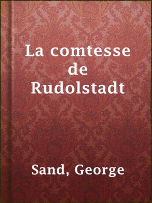 cover image of La comtesse de Rudolstadt